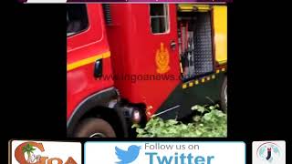 Arambol to Mapusa passenger bus Met with An Accident at Dhargal