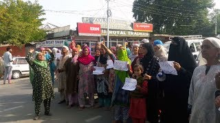 Women protest against braid chopping incidents in Pulwama