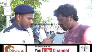Goa Traffic Cops using breathalyzers to check drink and drive cases