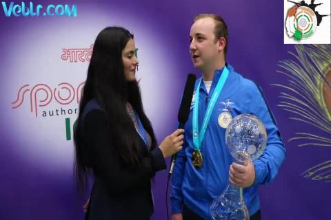 Interview with Alexis Raynaud (France) - Gold Medal Winner in 50m Rifle 3 Positions Men Final #ISSFWCF 2017