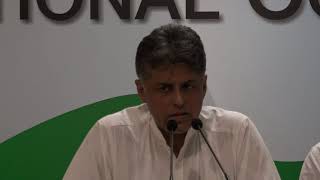 AICC Press Briefing By Manish Tewari at Congress HQ, November 13, 2017