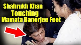 Shahrukh Khan SHOWS Respect To Mamata Banerjee, Touches Her Feet