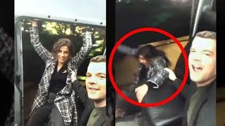 OMG! Priyanka Chopra FALLS Off A Moving Car WATCH VIDEO