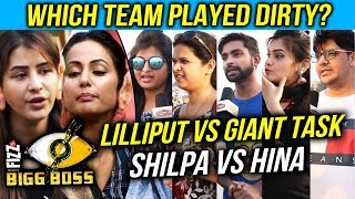 Lilliputs Vs Gaints Task | Hina Vs Shilpa | Which Team Played DIRTY | Public Reaction | Bigg Boss 11