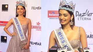 Miss World India 2017 Manushi Chhillar At Filmfare Glamour and Style Awards 2017 Red Carpet