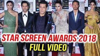 Star Screen Awards 2018 Full HD Video | Salman, Varun, Tiger, Madhuri, Uvashi | Red Carpet