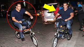 Salman Khan SPOTTED Riding NEW Being Human Cycle On Mumbai Roads