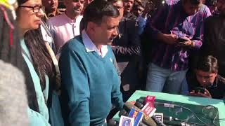 Delhi CM Arvind Kejriwal Briefs Media after meeting DCW Volunteer who was harassed in Public