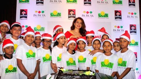 Kangana Ranaut Celebrates Christmas With Smile Foundation Kids