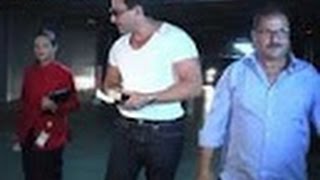 Saif Ali Khan Spotted At Mumbai International Airport