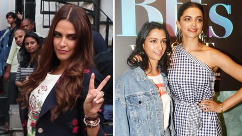 Deepika Padukone & Anisha Padukone On Sets Of Vogue Bffs With Neha Dhupia