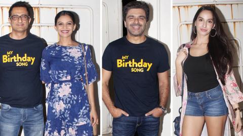 Nora Fatehi, Sameer Soni, Keith Sequeira At Screening Of My Birthday Song