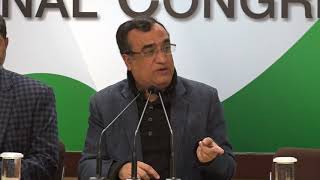 AICC Press Briefing by Ajay Maken on EC recommends disqualification of 20 AAP MLAs