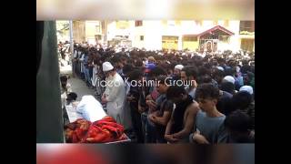 Kashmir Crown : Funeral Prayers of Slain Militant Javid Ahmad Who got killed in sopore today