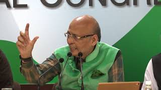 AICC Press Briefing by Abhishek Singhvi on fuel price hike at Congress HQ, January 22, 2018