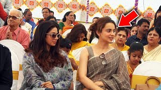 Sridevi And Kangana Ranaut Attending Saraswati Puja 2018