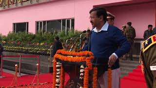 Delhi CM Arvind Kejriwal speaks at the Delhi state Republic Day celebrations 2018
