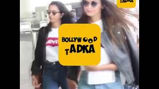 Deepika Padukone spotted twinning with sister Anisha at Mumbai Airport