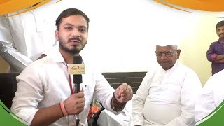 Anna Hazare Talking With SSV TV  With Nitin Kattimani @GUlbarga university Guest House