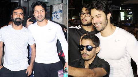 Varun Dhawan Spotted In Happy Mood Outside The Gym