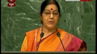 Sushma Swaraj names and shames Pakistan at UN