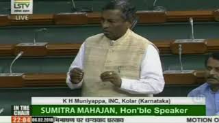 K. H. Muniyappa delivers Motion of Thanks to President's address to the Parliament