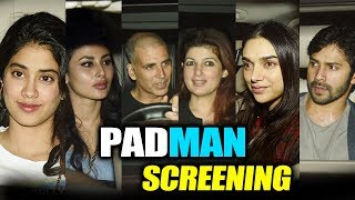 PADMAN Special Screening | NIGHT SHOW | Akshay Kumar, Varun Dhawan, Mouni Roy, Aditi Rao Hyadri