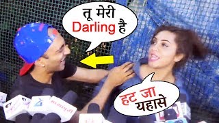 Arshi Khan GETS ANGRY On Akash Dadlani During BCL Cricket Practice