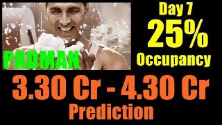 Padman Audience Occupancy And Collection Prediction Day 7