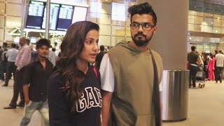 Hina Khan And Rocky Jaiswal RETURNS From Sri Lanka Holidays, Spotted At Airport