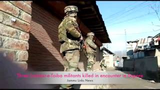 Three Lashkar-e-Toiba militants killed, cop injured in encounter in J&K’s Sopore