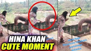 Hina Khan Having Fun With Elephant In Sri Lanka | Rocky Jaiswal