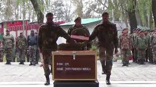 Army pays floral tributes to Corporal Jyoti Prakash in J&K