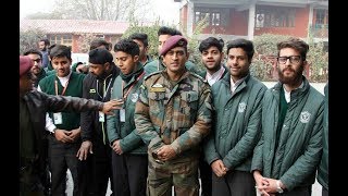 Dhoni visits DPS Srinagar, interacts with students, teachers