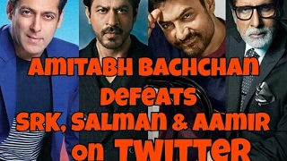 Amitabh Bachchan Beats SRK Salman And Aamir On Twitter