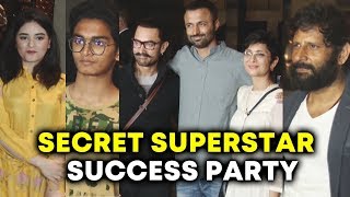 Secret Superstar Success Party | Aamir Khan, Zaira Wasim, Meher Vij, Raj Arjun