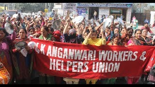 Anganwari workers stage protests across State, project demands