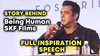 Salman Khan Inspirational Speech On Building a Brand Like Being Human, SKF Films | TiE Global Summit