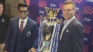 Ranveer Singh With Nemanja Vidic At Football Premier League Press Conference 2018