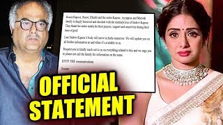 Kapoor Family Releases OFFICIAL STATEMENT On Sridevi's Death