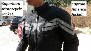 Superhero Motorcycle Jacket. Captain America Jacket REVIEW.