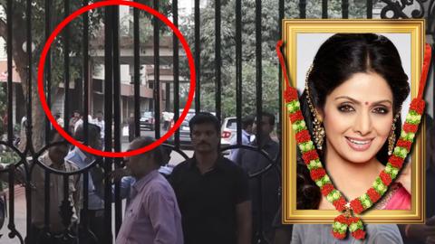 Fans & Media Reporters Gathered Outside Sridevi's House In Mumbai