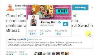 PM Narendra Modi Praises Akshay Kumar's Toilet Ek Prem Katha Trailer