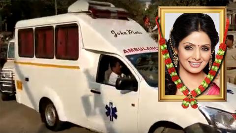 Sridevi’s Mortal Remains Arrive At The Celebrations Sports Club For Her Last Journey