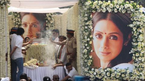 WATCH : Sridevi Begins Her Last Journey, With Husband Boney Kapoor & Family By Her Side