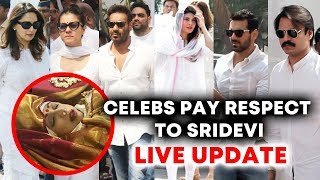 Bollywood Celebs At Sridevi's Funeral | LIVE Update | Ajay Devgn, Kajol, Jacqueline, Madhuri