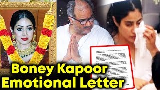 Boney Kapoor EMOTIONAL LETTER After Sridevi's Demise Will Melt Your Heart