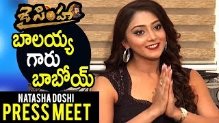 Natasha Doshi About Jai Simha Movie - Press Meet - Balakrishna, Nayanthara