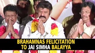 Vedha Brahmana's Felicitates Balakrishna and Jai Simha Movie Unit || Bhavani HD Movies