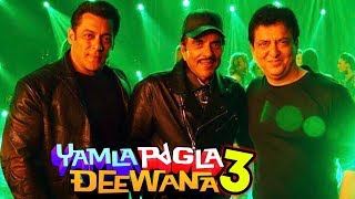 Salman Khan With Dharmendra On Yamla Pagla Deewana 3 SETS